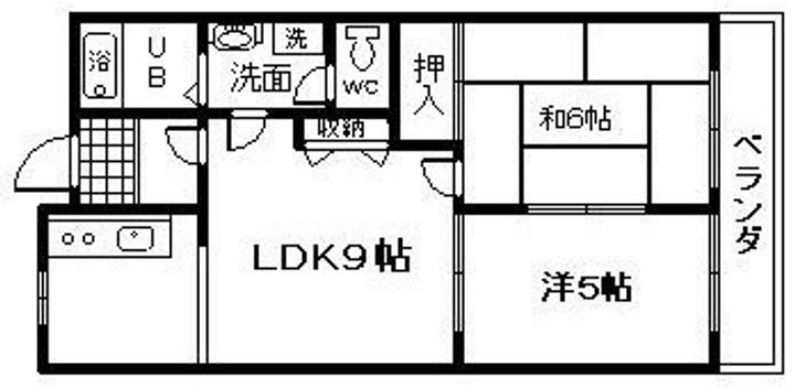 大阪府岸和田市磯上町1(マンション)の賃貸物件の間取り