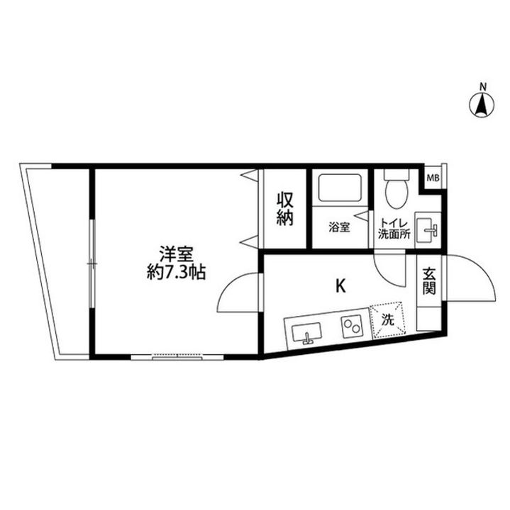 東京都東久留米市東本町(マンション)の賃貸物件の間取り