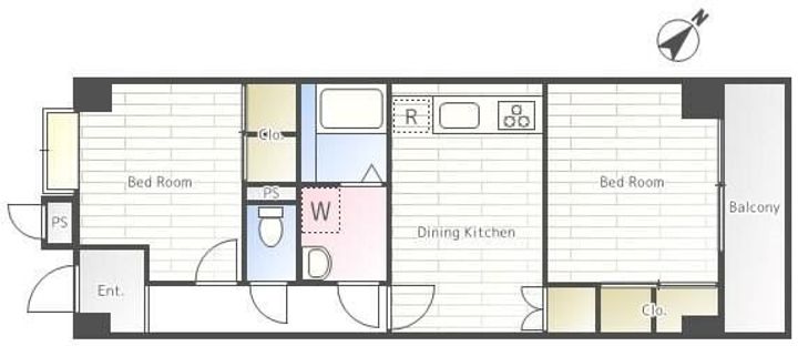 東京都中野区新井3(マンション)の賃貸物件の間取り
