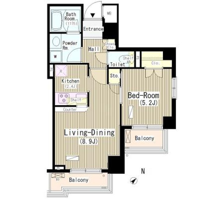 リビアーレ代々木公園の間取り