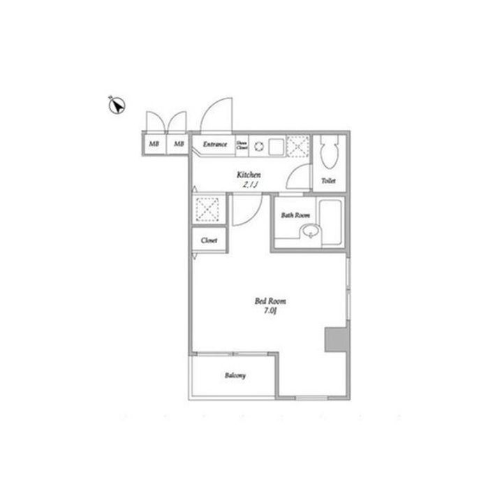 東京都大田区南蒲田2(マンション)の賃貸物件の間取り