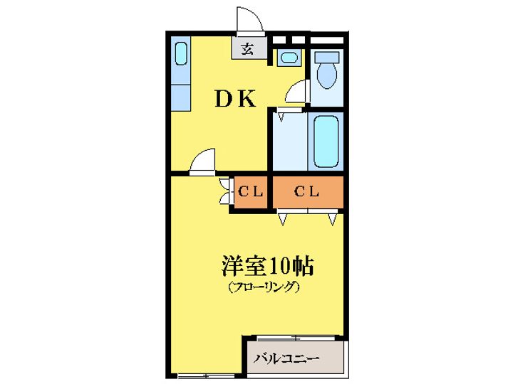 徳島県徳島市北沖洲3(マンション)の賃貸物件の間取り