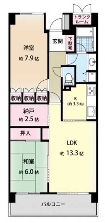 鷺沼南パークホームズ クエルダの間取り