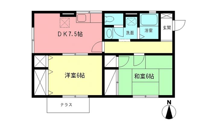 カーサよしはなIIの間取り