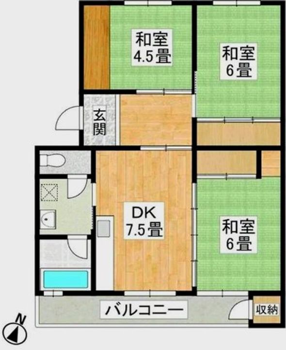 須磨一ノ谷グリーンハイツG棟の間取り