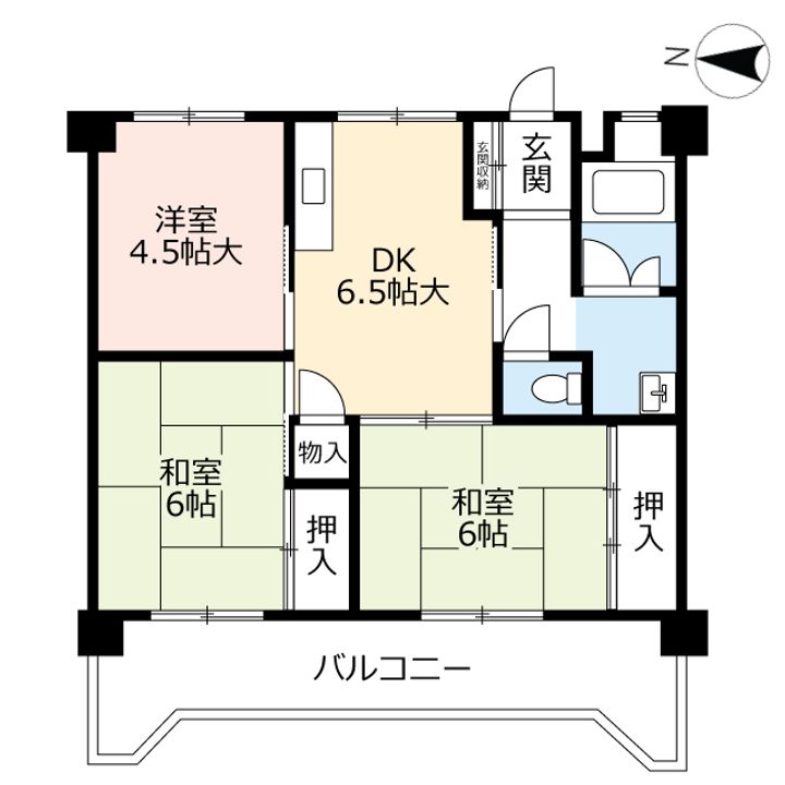 URルネス相生町の間取り