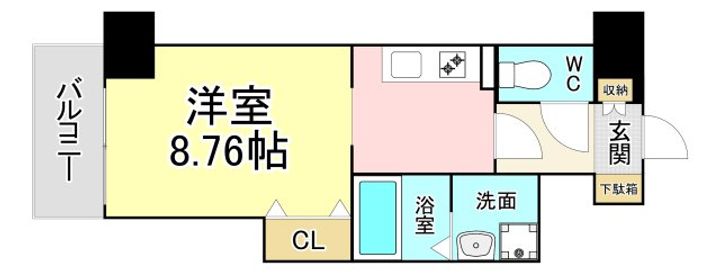 福岡県北九州市若松区ひびきの北(マンション)の賃貸物件の間取り