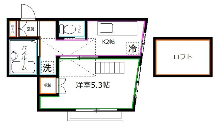東京都杉並区阿佐谷南3(アパート)の賃貸物件の間取り