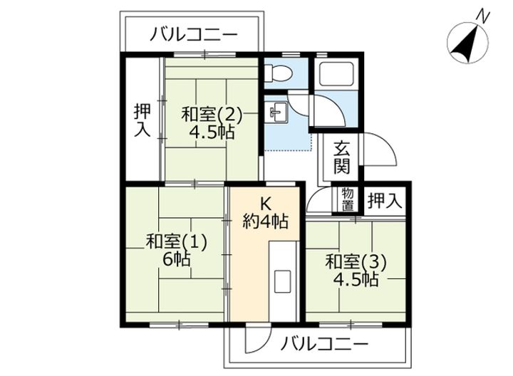 UR落合の間取り