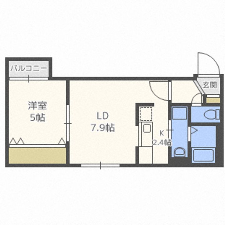 北海道札幌市中央区大通東5(マンション)の賃貸物件の間取り