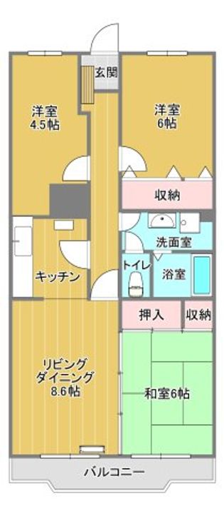 志木ニュータウン東の森壱番街6号棟の間取り