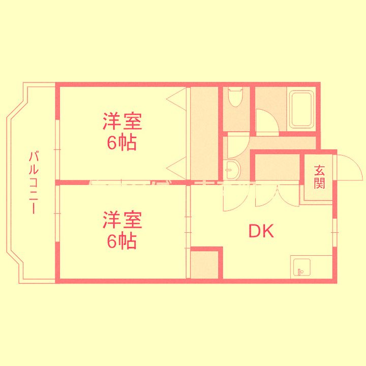 大阪府大阪市西区北堀江3(マンション)の賃貸物件の間取り