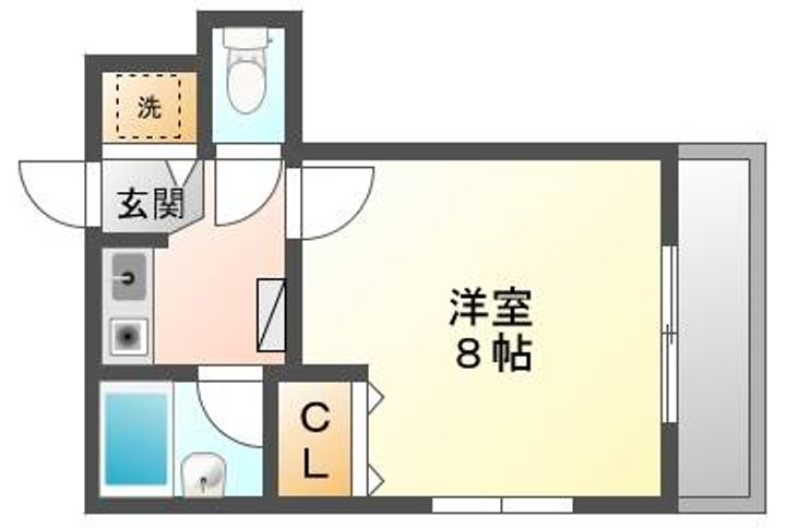 広島県広島市中区鶴見町(マンション)の賃貸物件の間取り