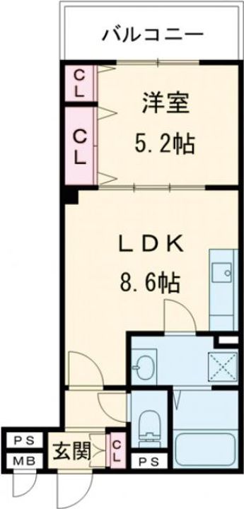 大阪府大東市北条4(アパート)の賃貸物件の間取り