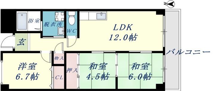 パレグリシーヌの間取り