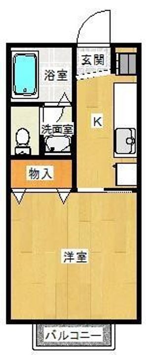 岡山県倉敷市玉島長尾(アパート)の賃貸物件の間取り