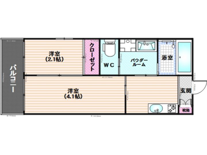 LIVINGTHINGS大橋の間取り