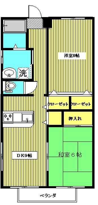 宮城県仙台市泉区将監5(アパート)の賃貸物件の間取り
