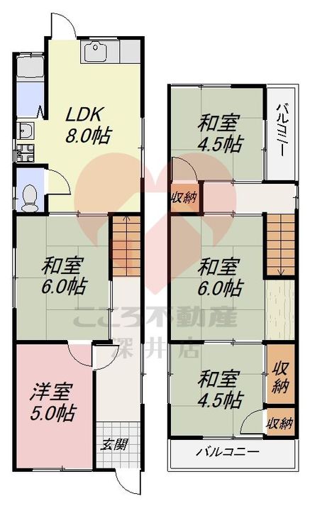 大阪府堺市東区野尻町(一戸建)の賃貸物件の間取り