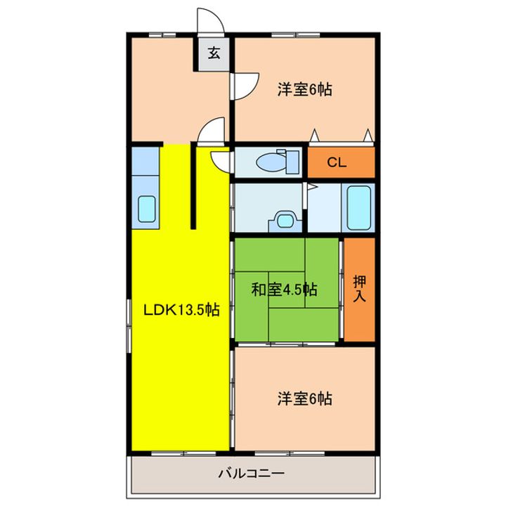 ピュアシティ琴芝の間取り