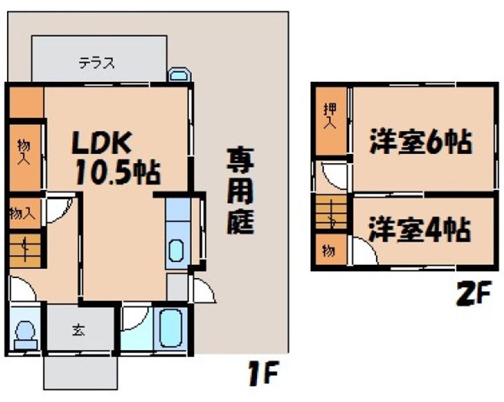 広島県広島市安芸区船越南3(一戸建)の賃貸物件の間取り