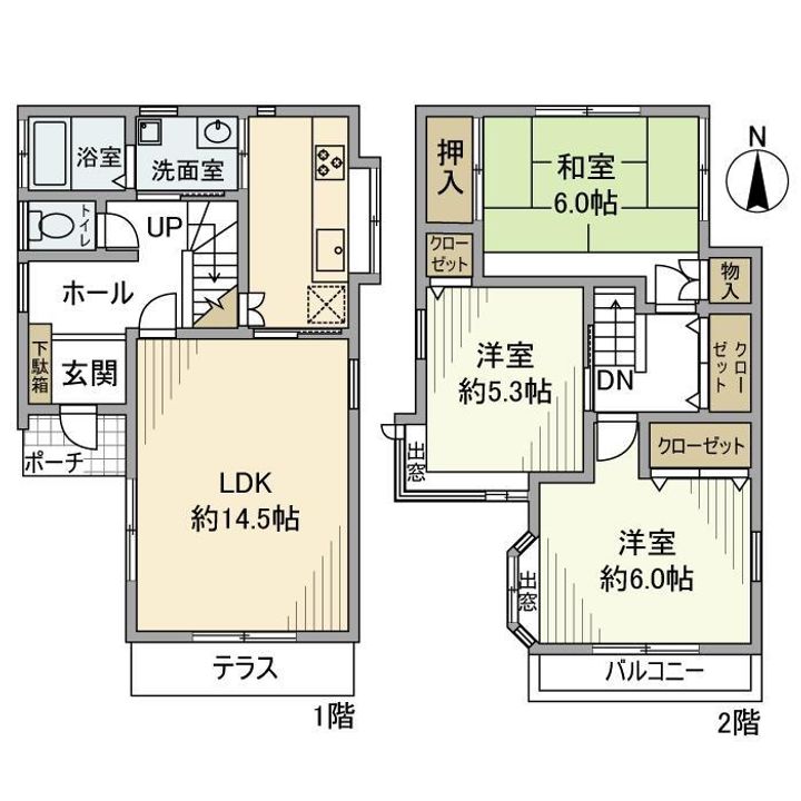 神奈川県海老名市東柏ケ谷3(一戸建)の賃貸物件の間取り