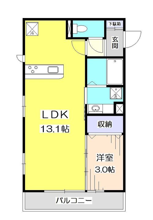 埼玉県入間市下藤沢2(マンション)の賃貸物件の間取り