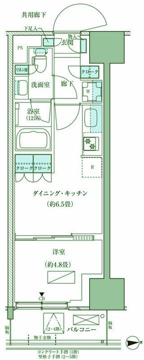 パークアクシス品川天王洲アイルの間取り