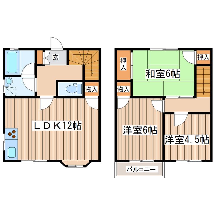 宮城県仙台市泉区南光台3(一戸建)の賃貸物件の間取り