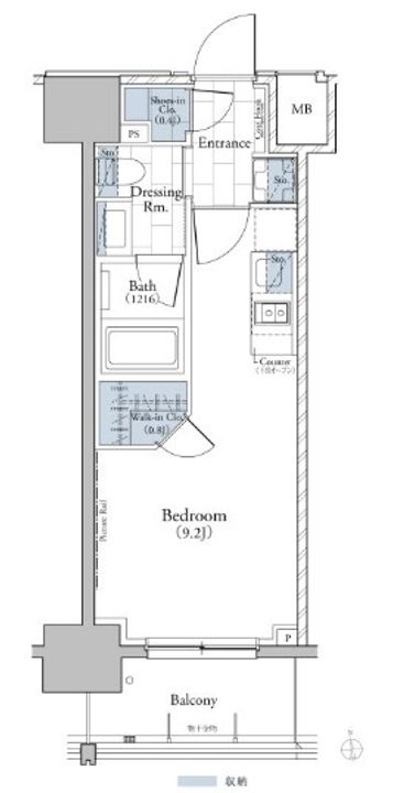 東京都港区芝2(マンション)の賃貸物件の間取り