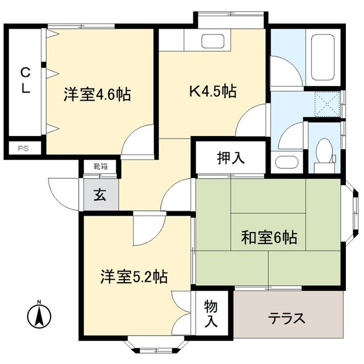 ハイツSTUの間取り