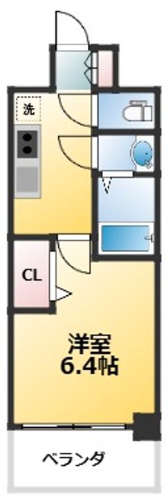 大阪府大阪市都島区都島北通1(マンション)の賃貸物件の間取り