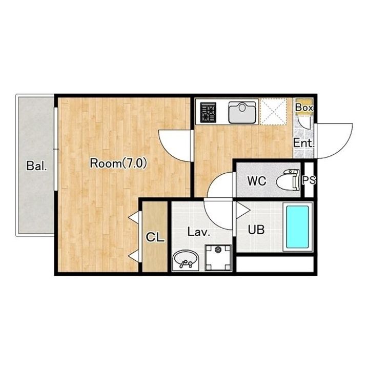 埼玉県さいたま市見沼区大字風渡野(アパート)の賃貸物件の間取り