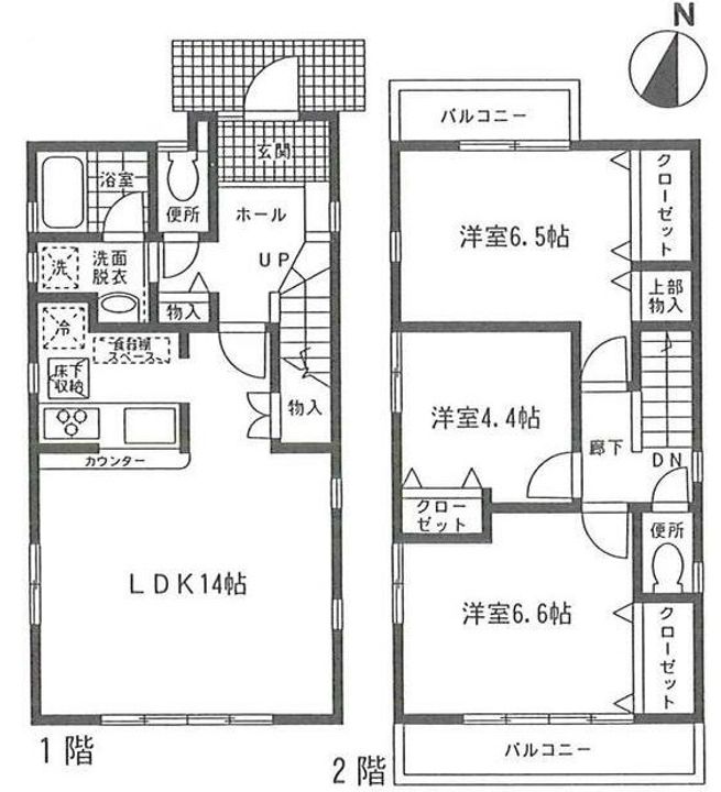 神奈川県横浜市青葉区荏田西2(一戸建)の賃貸物件の間取り