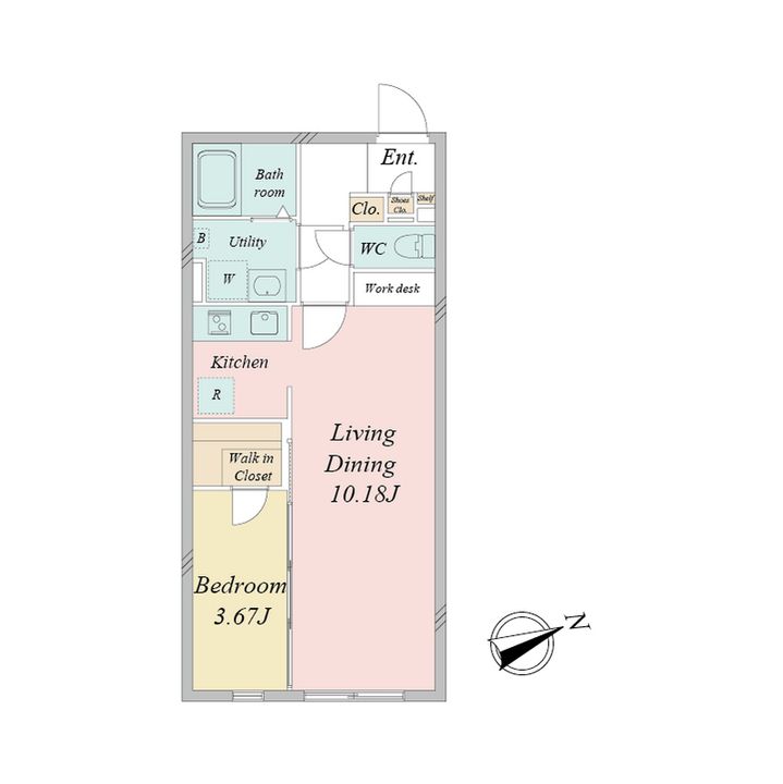東京都品川区荏原1(マンション)の賃貸物件の間取り