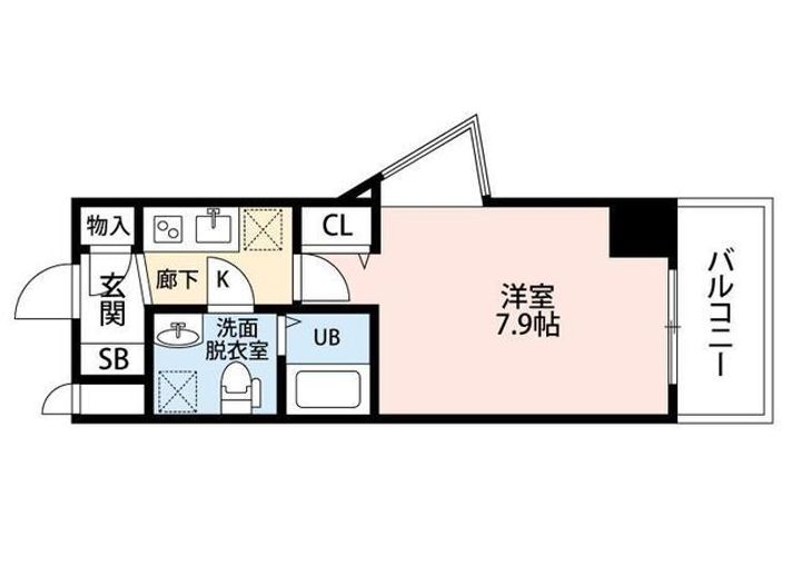 兵庫県神戸市中央区花隈町(マンション)の賃貸物件の間取り