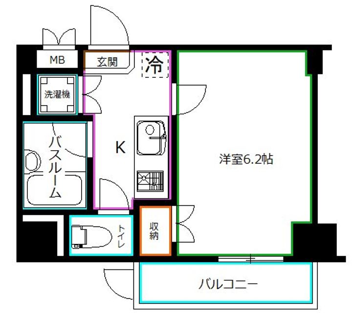 東京都中野区丸山2(マンション)の賃貸物件の間取り