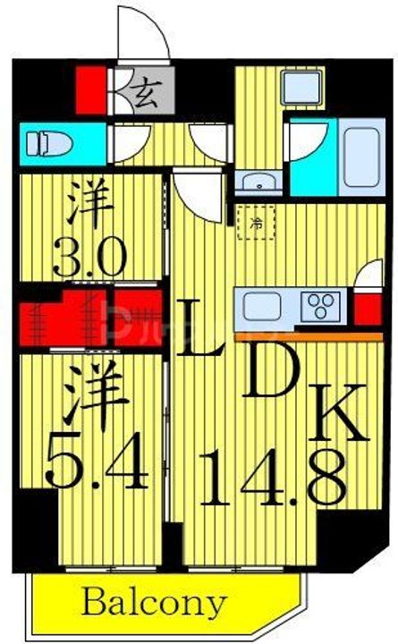 アジールコート町屋の間取り