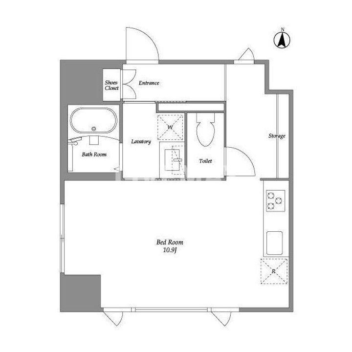 東京都港区港南4(マンション)の賃貸物件の間取り