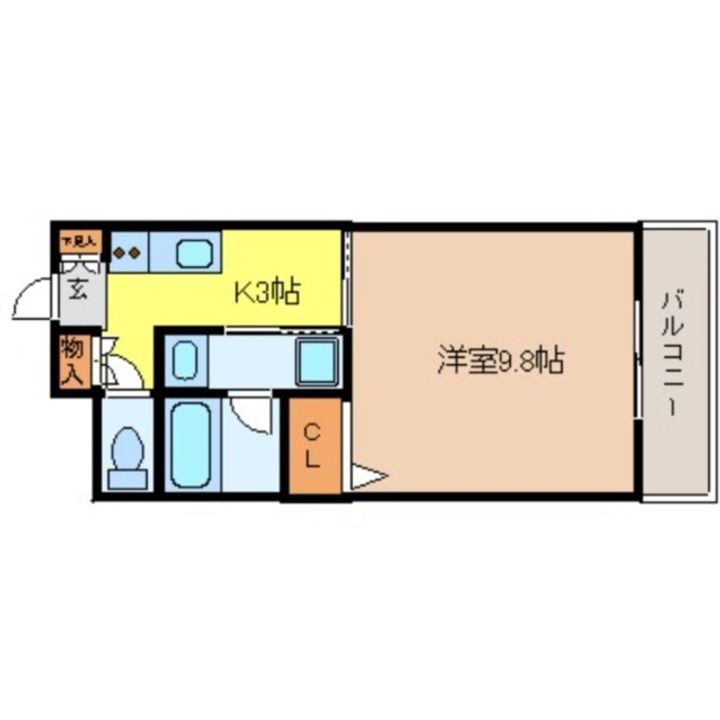愛知県名古屋市熱田区六番2(マンション)の賃貸物件の間取り