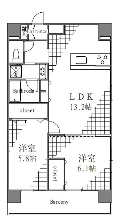 東京都荒川区東日暮里5(マンション)の賃貸物件の間取り