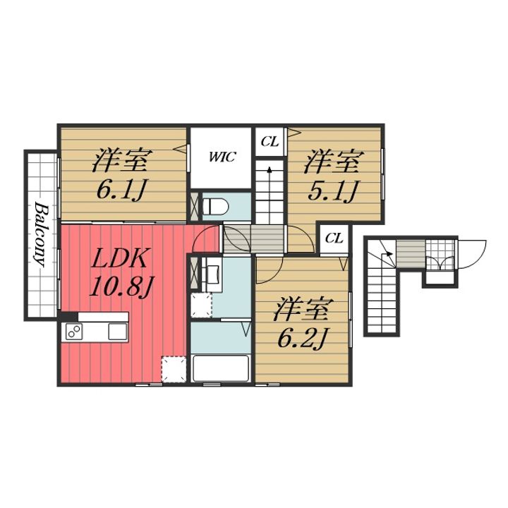 千葉県千葉市中央区蘇我3(アパート)の賃貸物件の間取り
