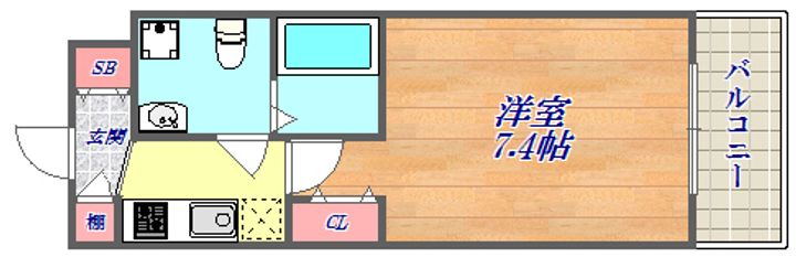 シャルマンパレ神戸花隈の間取り