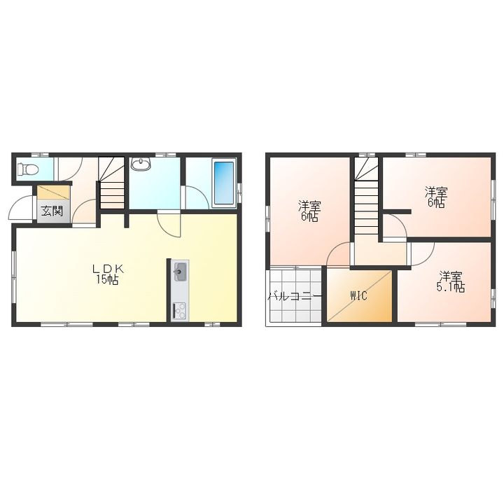 徳島県徳島市川内町松岡(一戸建)の賃貸物件の間取り