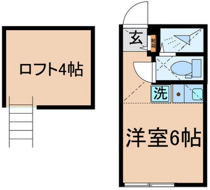 神奈川県川崎市高津区千年(アパート)の賃貸物件の間取り