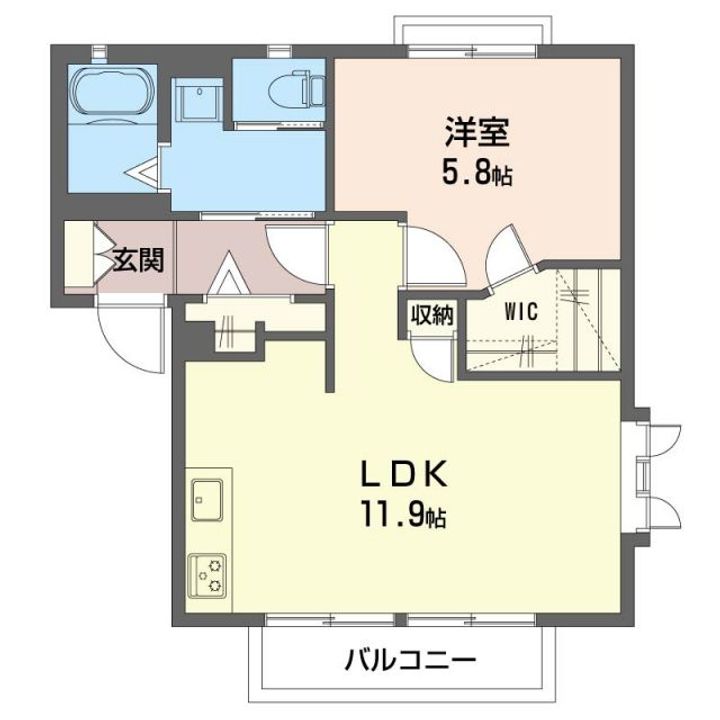 ラ プラ-ジュDの間取り
