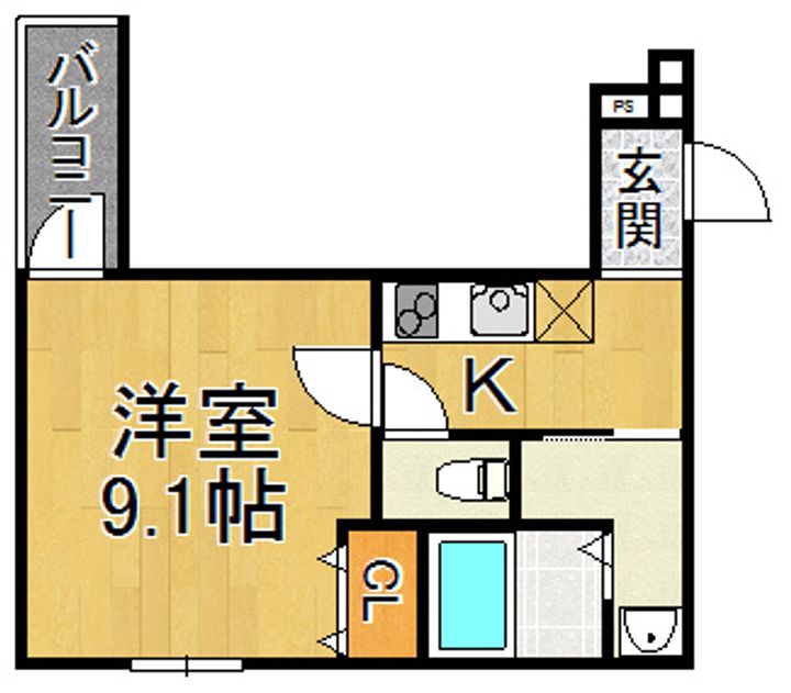 フジパレス大物駅北1番館の間取り