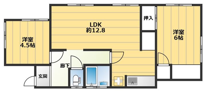 鹿児島県鹿児島市明和5(一戸建)の賃貸物件の間取り