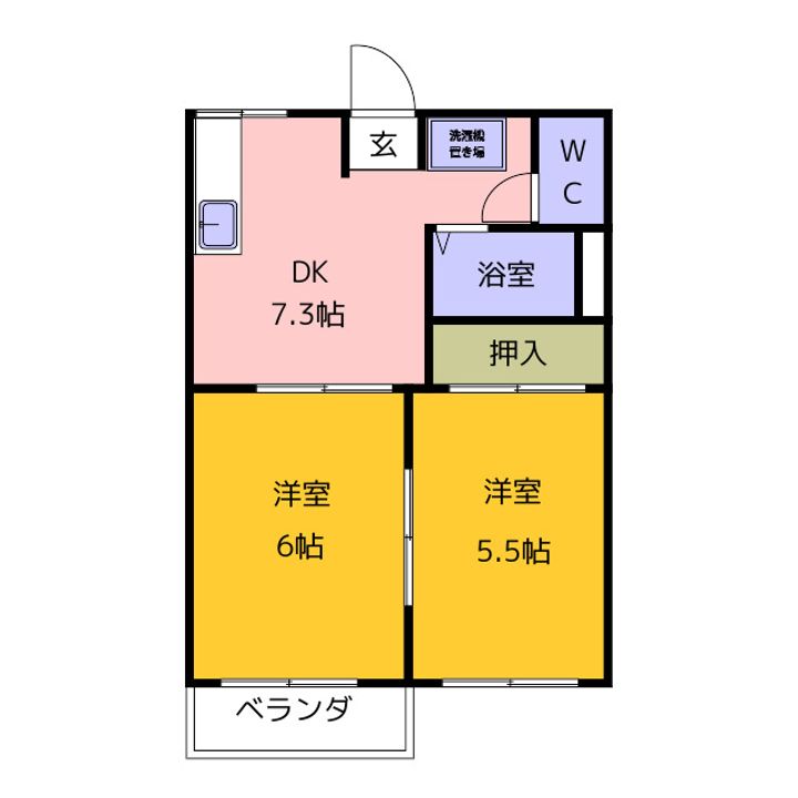 コートビレッジAの間取り