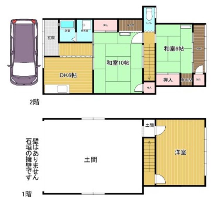 岡山県岡山市東区西大寺東3(一戸建)の賃貸物件の間取り